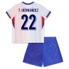 Maillot de Supporter France T. Hernandez 22 Extérieur Euro 2024 Pour Enfant